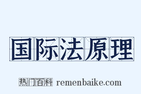 国际法原理是什么意思的图片